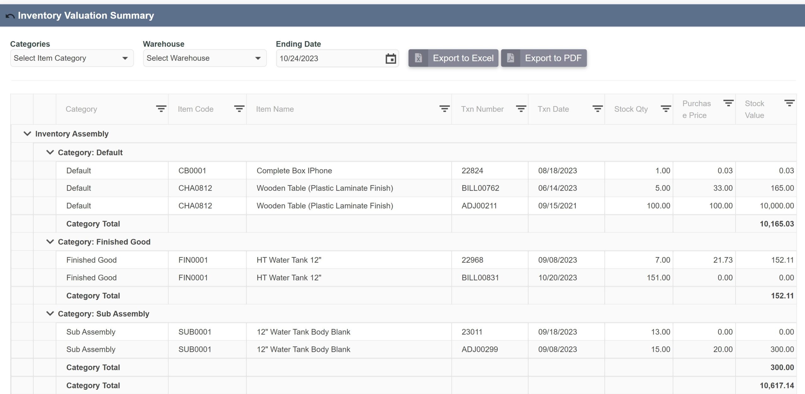 ERP Gold | Warehousing